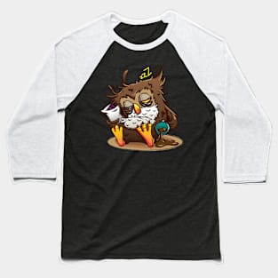 Funny Tired Owl is Not a Morning Person Baseball T-Shirt